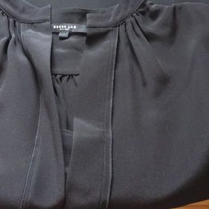 Derek Lam black silk sleeveless blouse us4